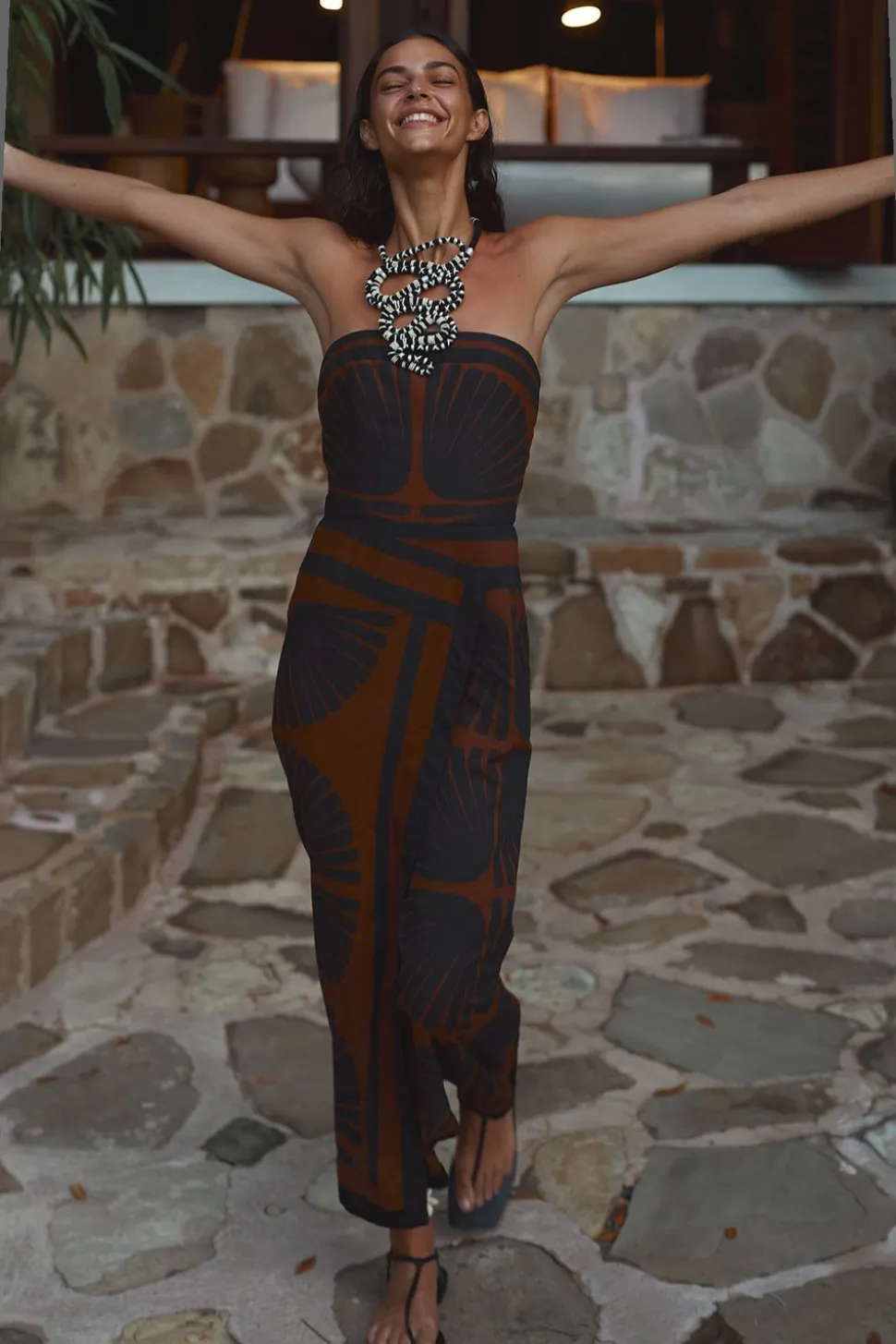 Ancient Peru Dress In Black