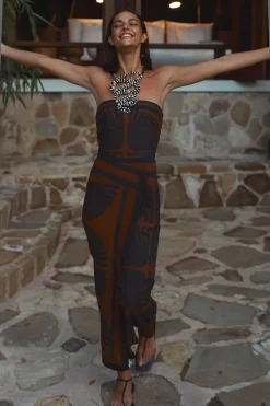 Ancient Peru Dress In Black