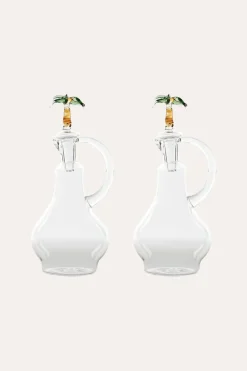 Cano Cristales Vinegar Cruet In Green Set Of 2