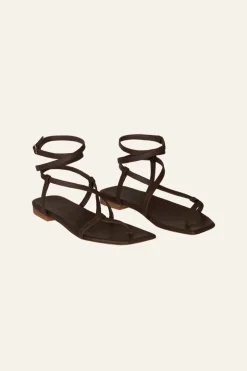 Central Portions Sandals In Chocolate