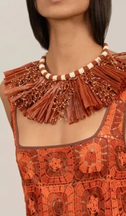 Cine Afrique Necklace In Brown