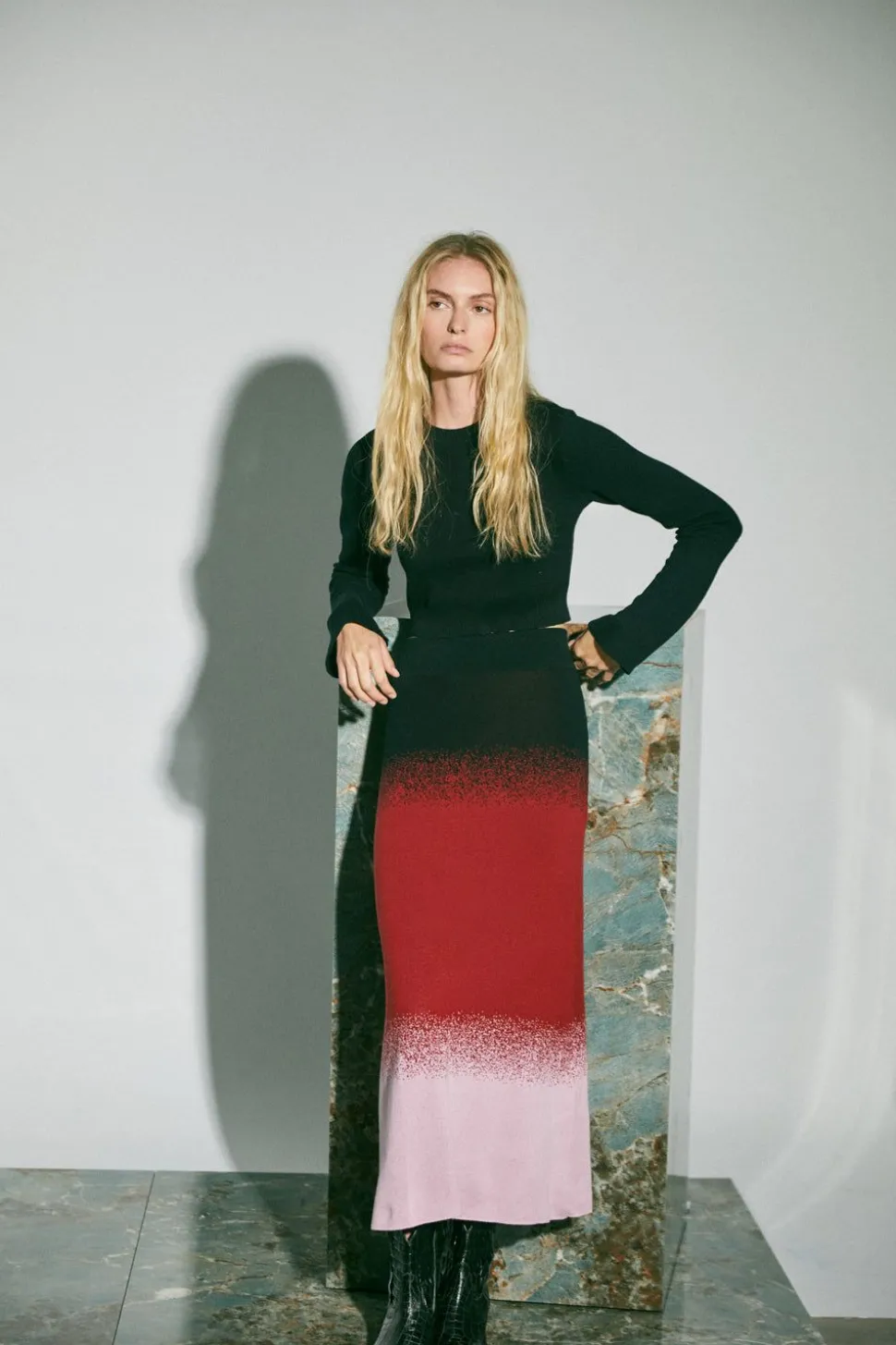 Color Scapes Skirt In Lilac