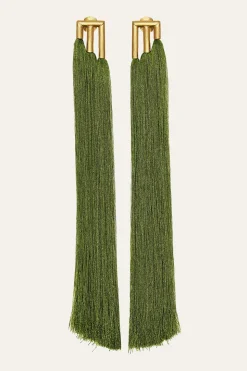 Color Ways Earrings In Olive