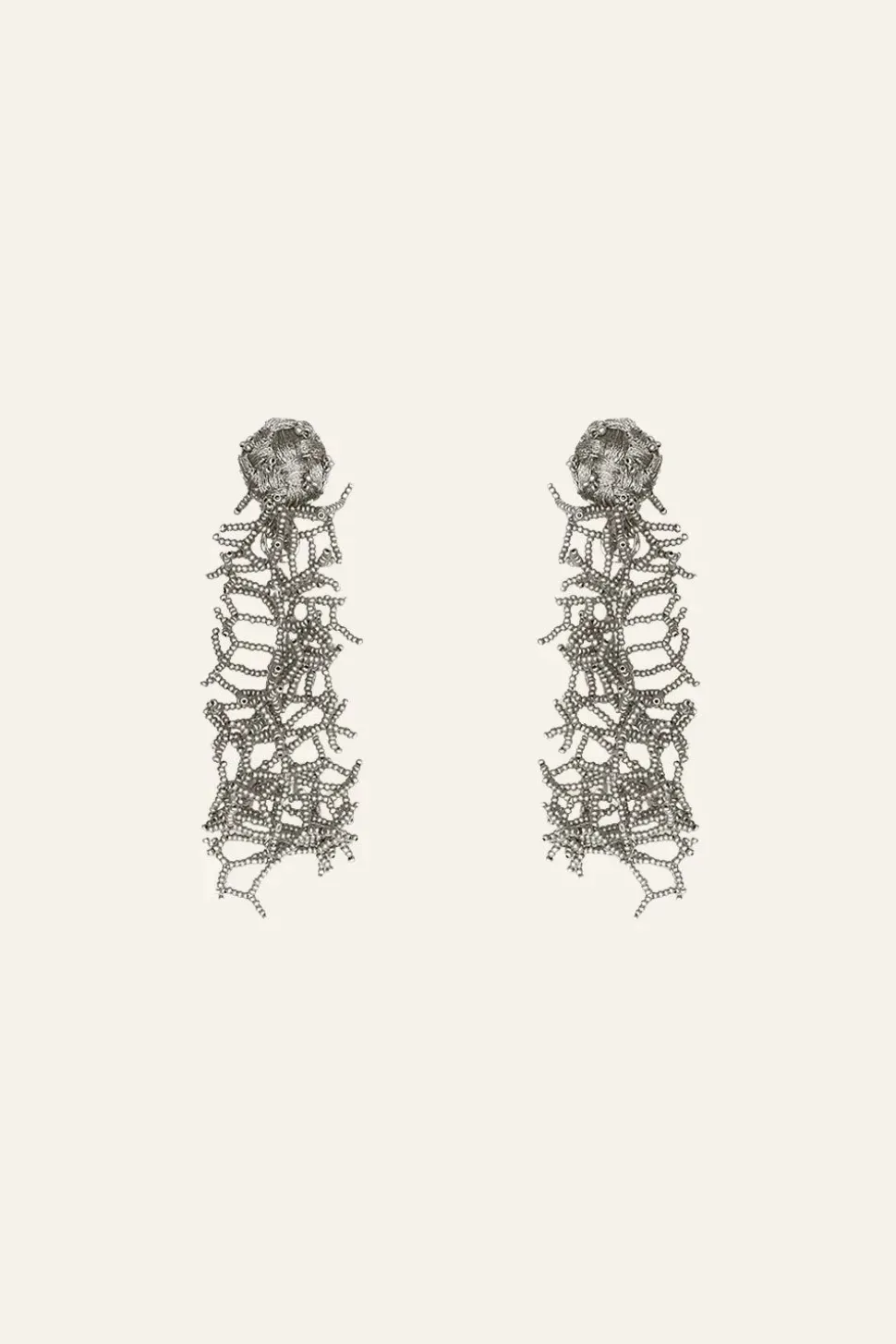 Corals Shine Earrings In Silver