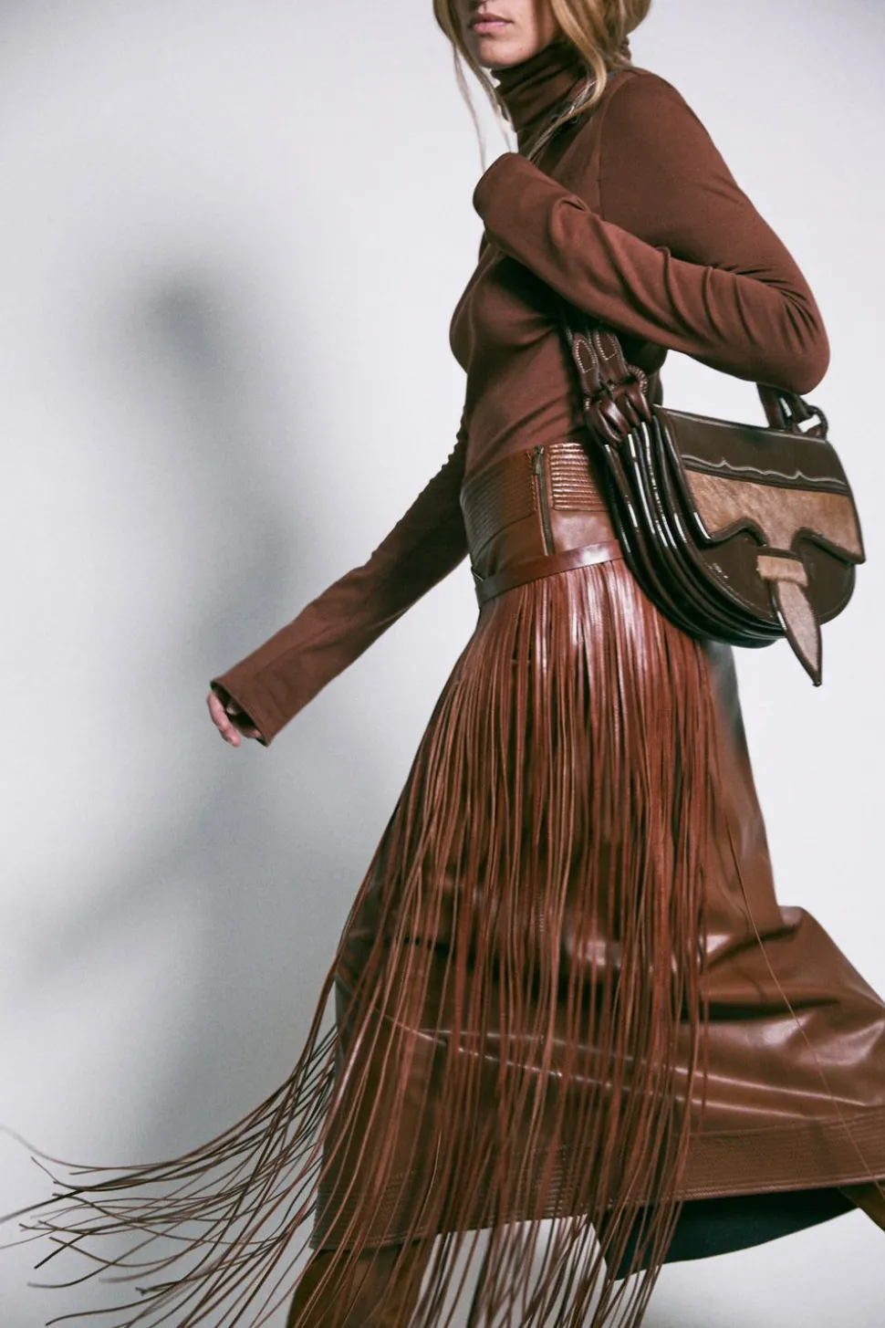 Dancing Earthward Belt In Tobacco