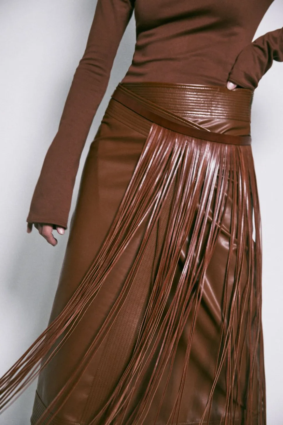 Dancing Earthward Belt In Tobacco