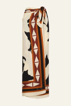 Elongo Florals Shawl In Black