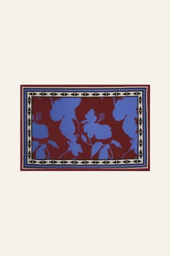 Elongo Florals Shawl In Indigo