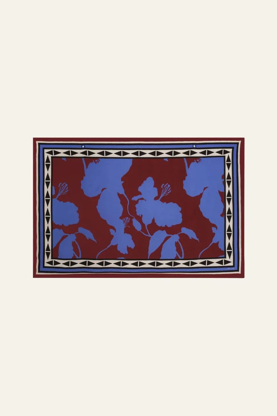 Elongo Florals Shawl In Indigo