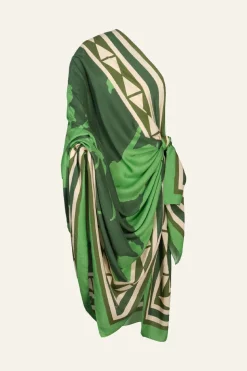 Elongo Florals Shawl In Jade