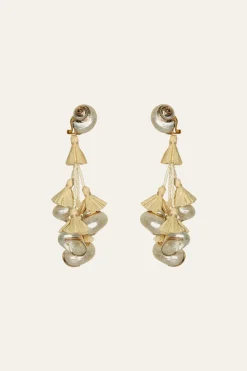 Espiral Sagrado Earrings In Ecru