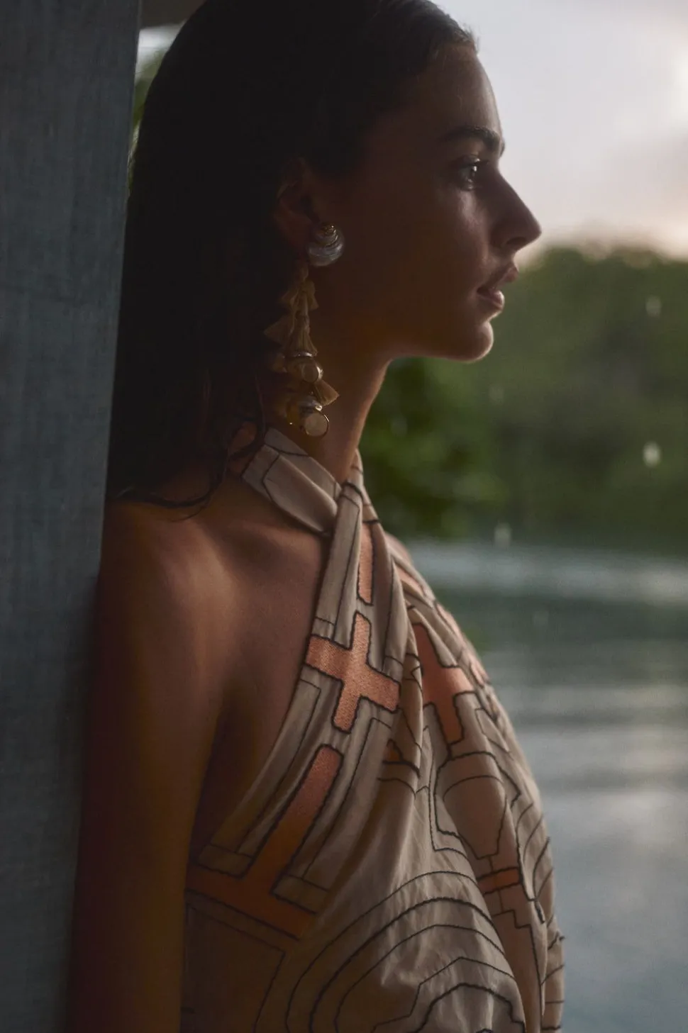 Espiral Sagrado Earrings In Ecru