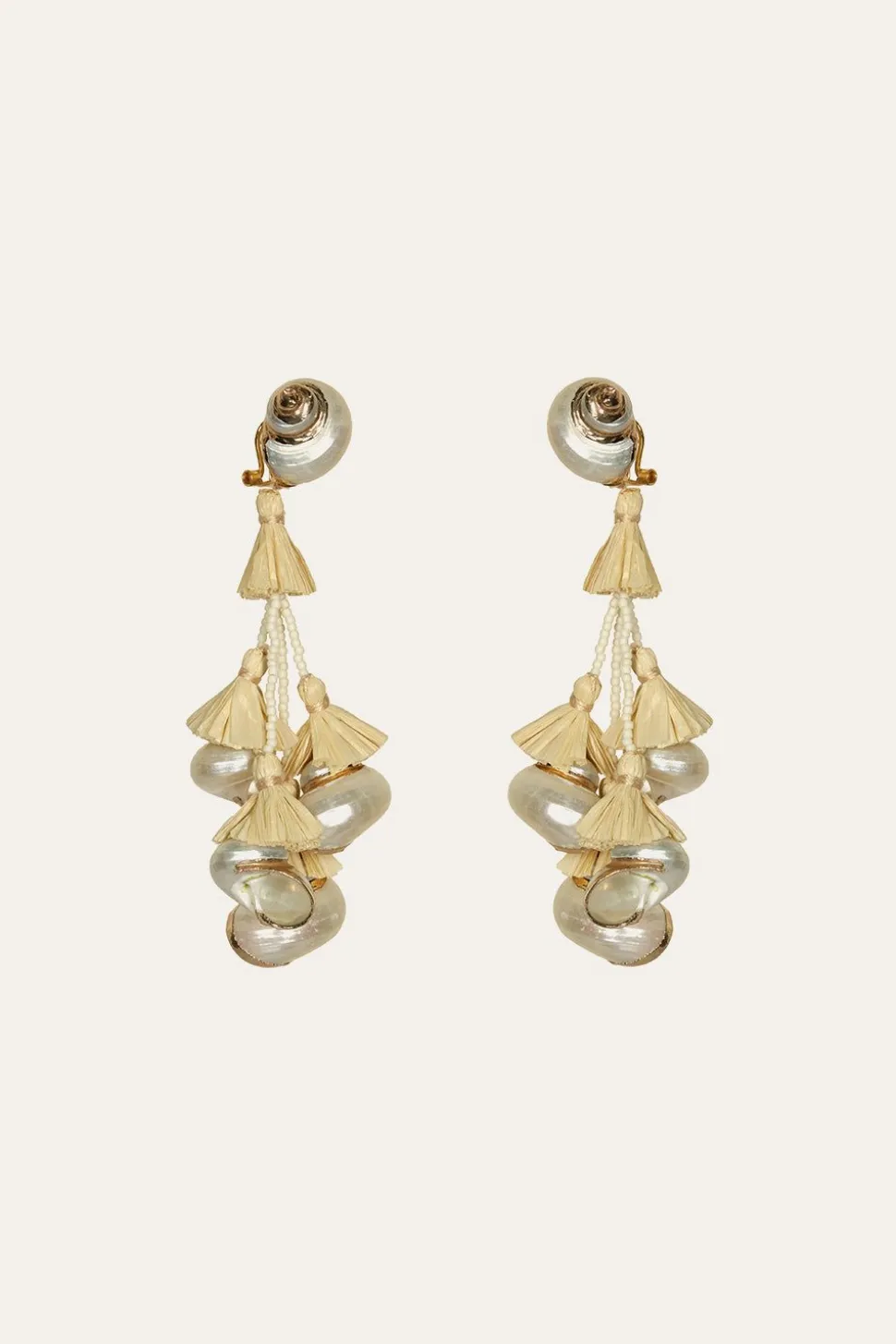 Espiral Sagrado Earrings In Ecru
