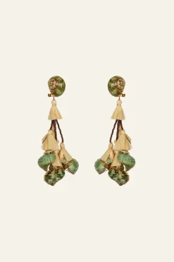 Espiral Sagrado Earrings In Green