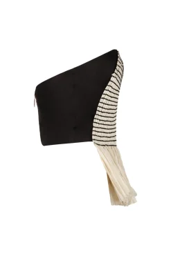 Exploring Textures Top In Black