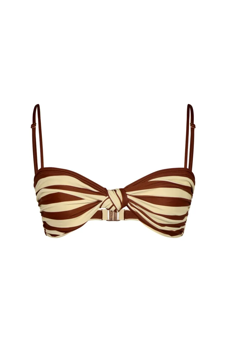 Healing Tools Bikini Top In Ecru & Marsala