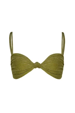 Heliconia Bikini Top In Green