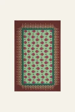 India Chintz Shawl In Green