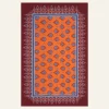 India Chintz Shawl In Orange