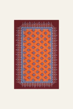 India Chintz Shawl In Orange