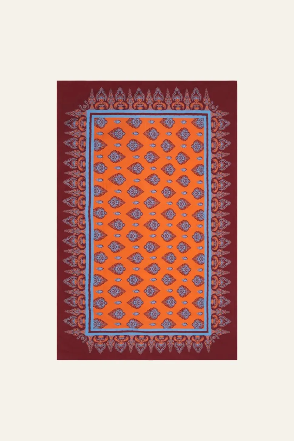 India Chintz Shawl In Orange