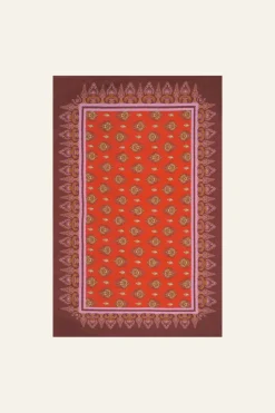 India Chintz Shawl In Red