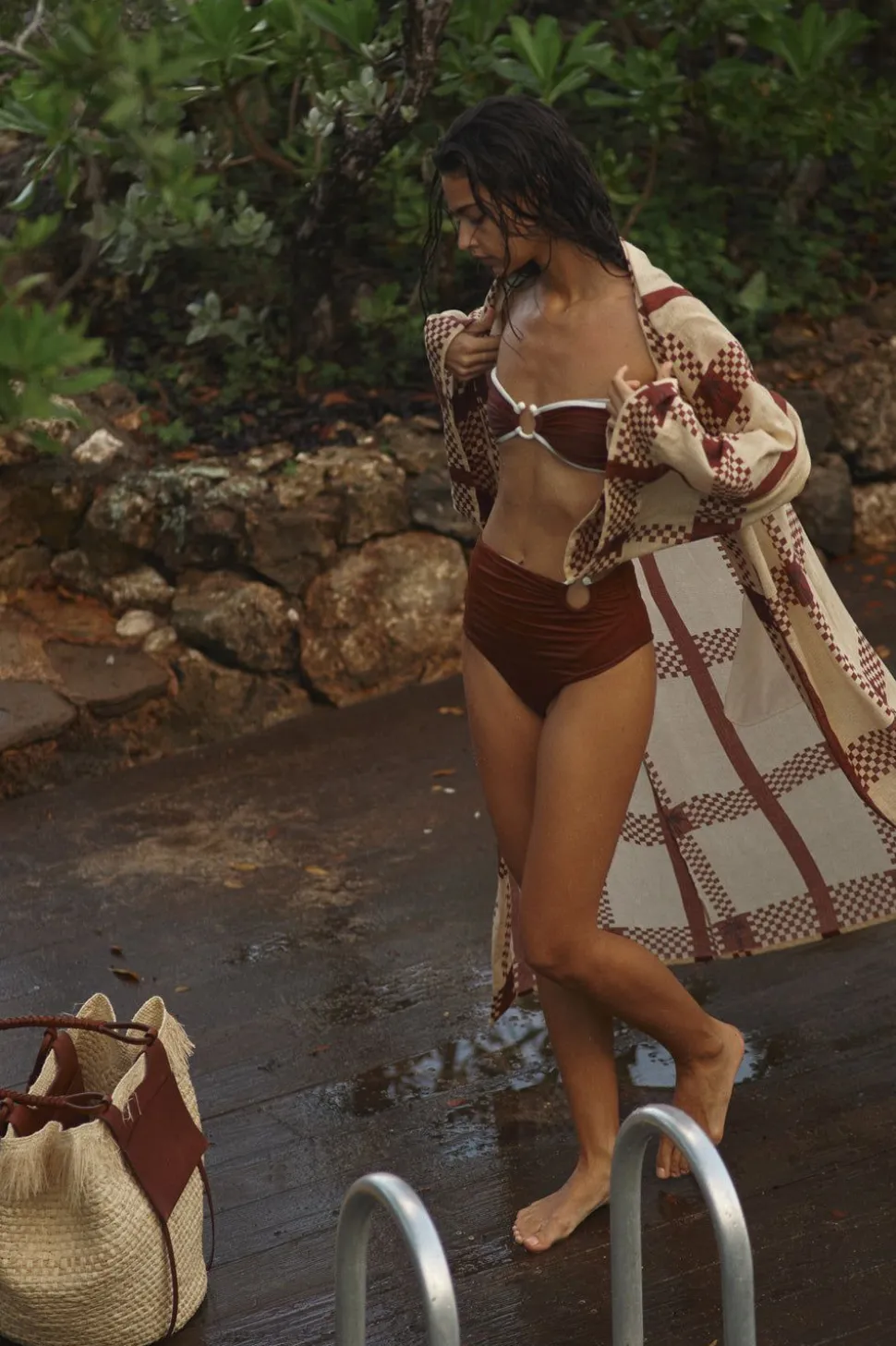 Intense Colorings Bikini Top In Terracota