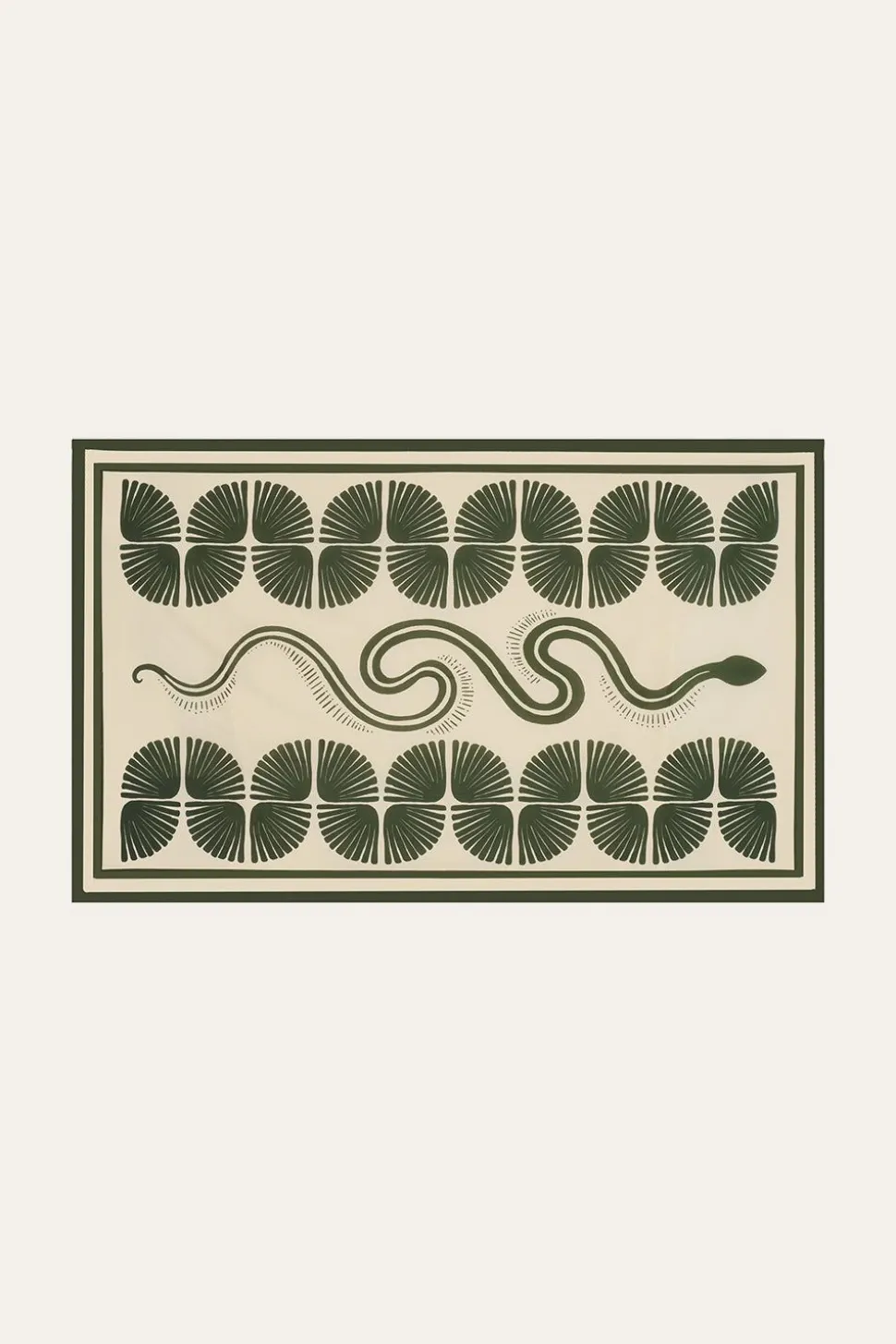 Kene Pareo In Ecru & Green