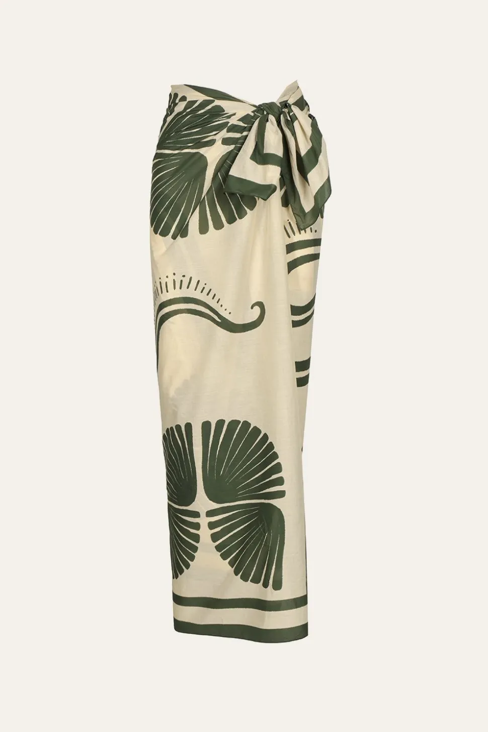 Kene Pareo In Ecru & Green