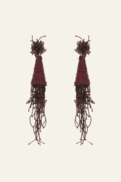 La Boheme Earrings In Dark Burgundy