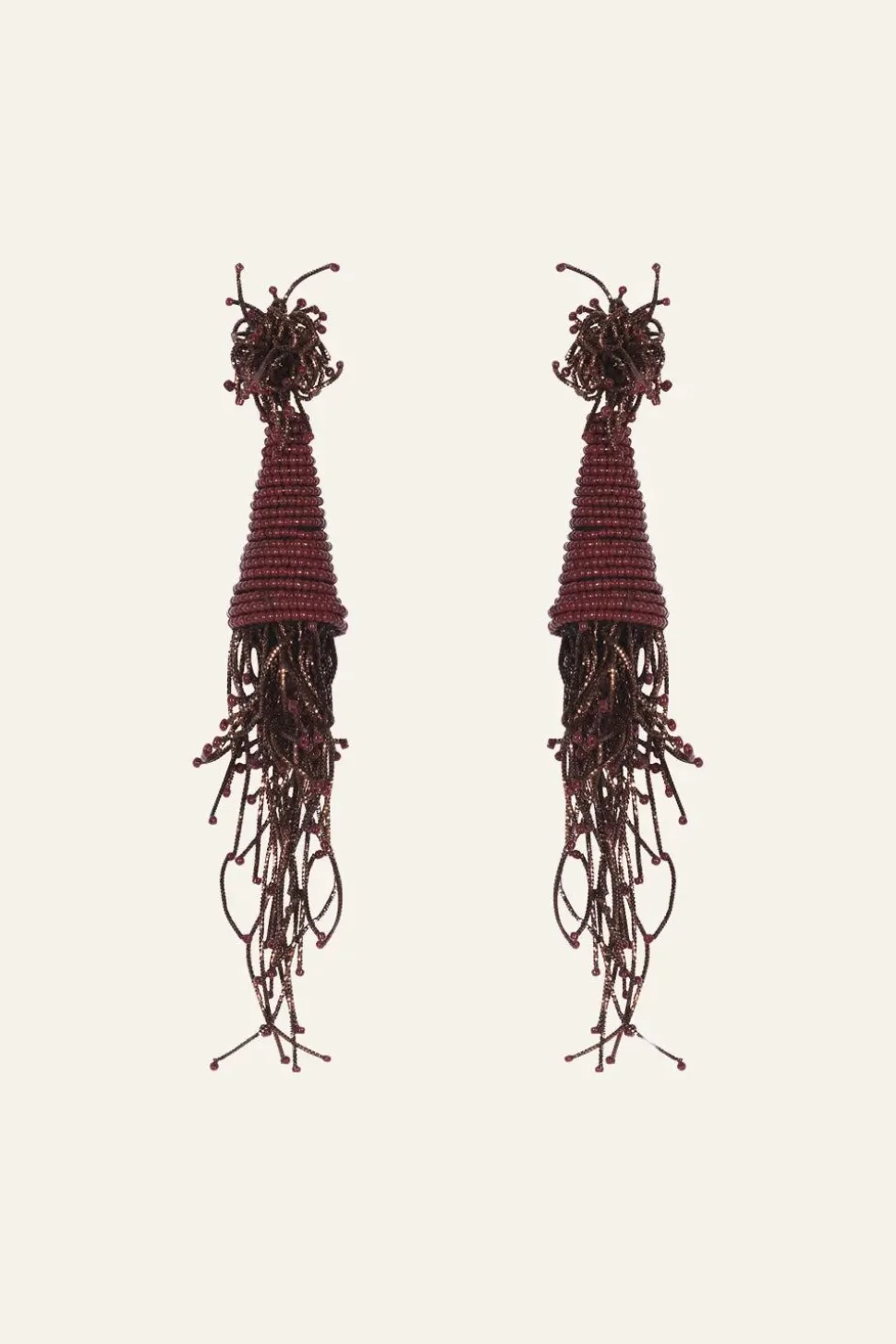 La Boheme Earrings In Dark Burgundy