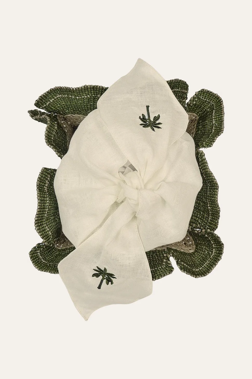 Mushroom Mandala Bread Basket In Green Set Of 2