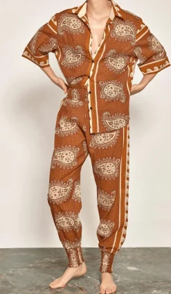 Paisley Situation Shirt In Brown