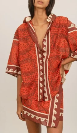 Paisley Situation Shirt In Red