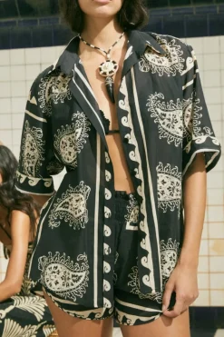 Paisley Situation Shirt In Black