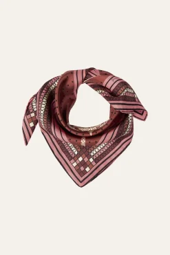 Palmas Canas Mini Scarf In Terracotta