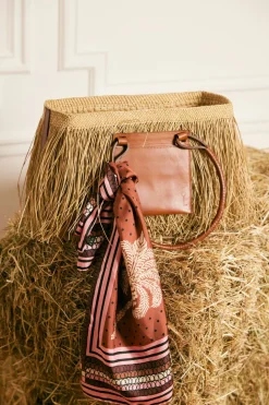 Palmas Canas Mini Scarf In Terracotta