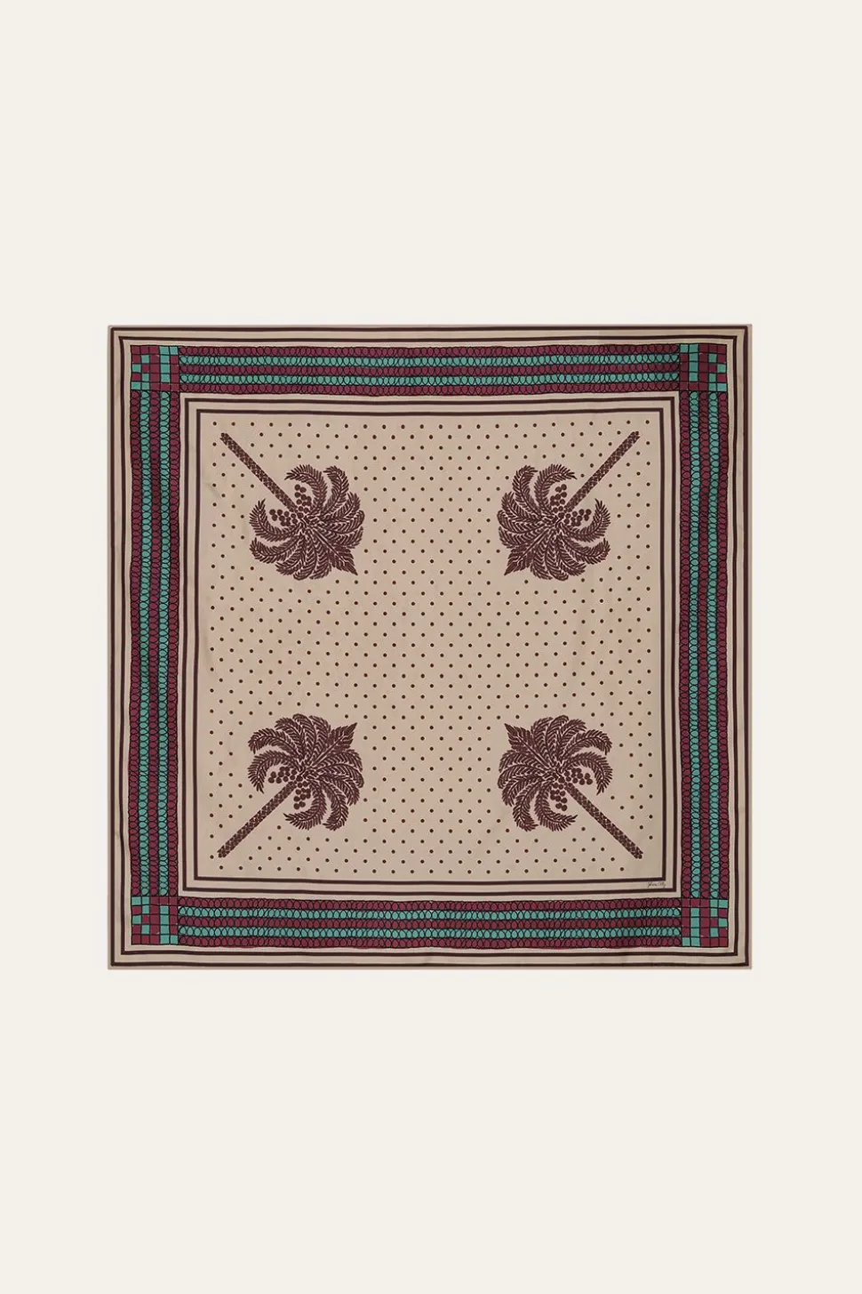 Palmas Canas Mini Scarf In Magenta