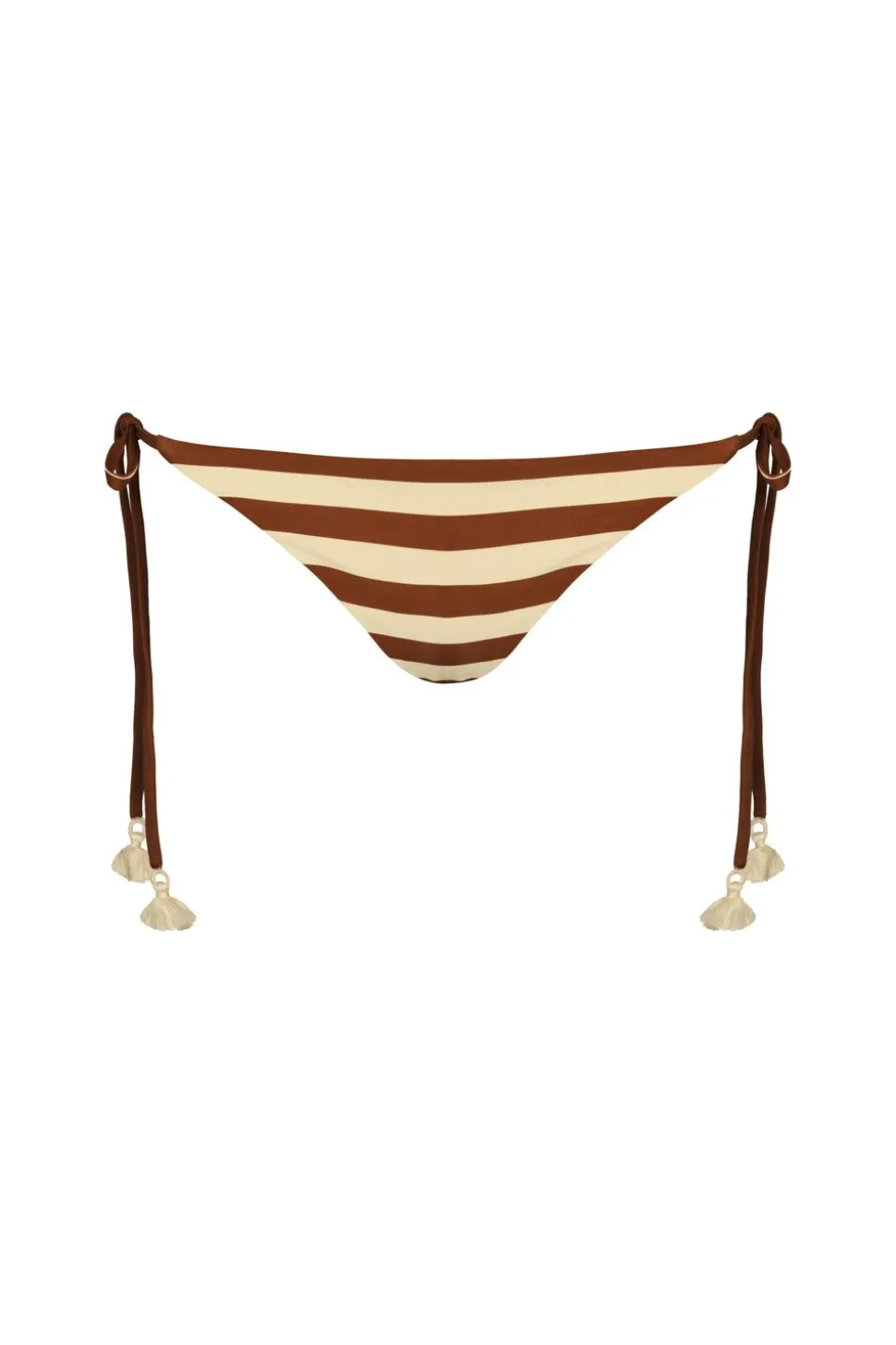 Riverside Bikini Bottom In Ecru & Marsala