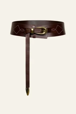 Rodeo Revelry Belt In Chocolate