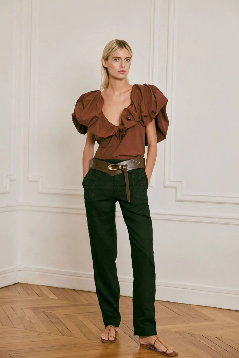 Rodeo Revelry Belt In Chocolate