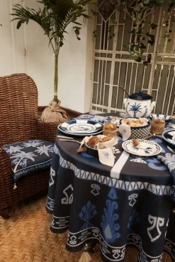 Saimiri Dessert Plate In Blue Set Of 2