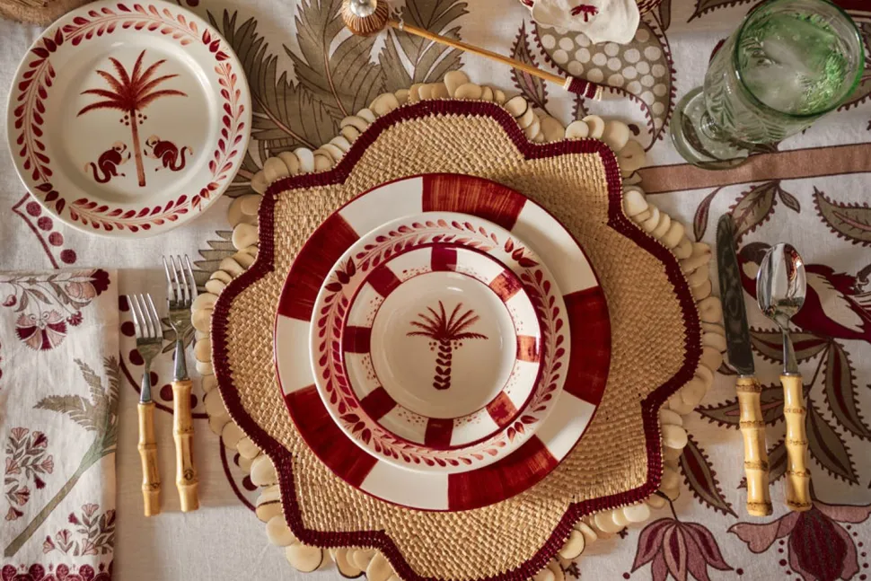 Saimiri Dessert Plate In Magenta Set Of 2