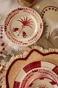 Saimiri Dessert Plate In Magenta Set Of 2