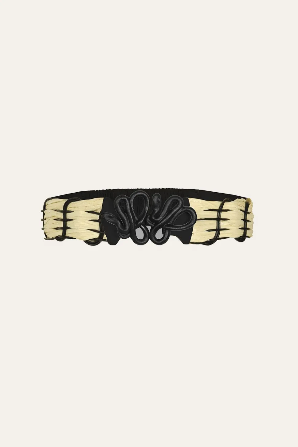 Spiritual Alignment Belt In Ecru & Black