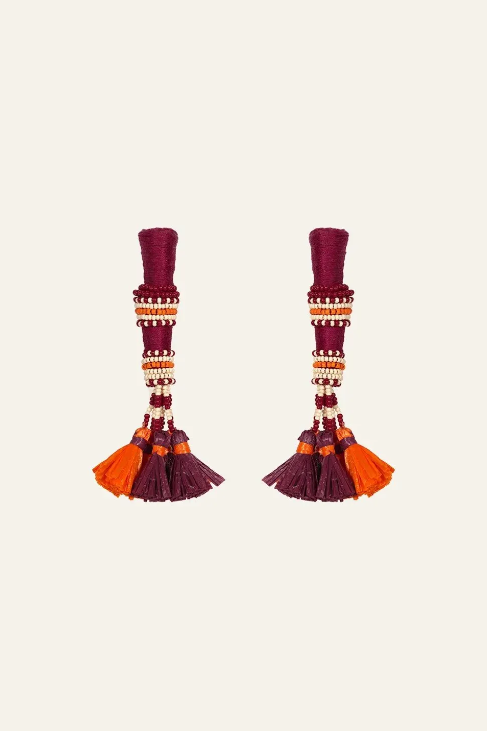Swahili Earrings In Wine