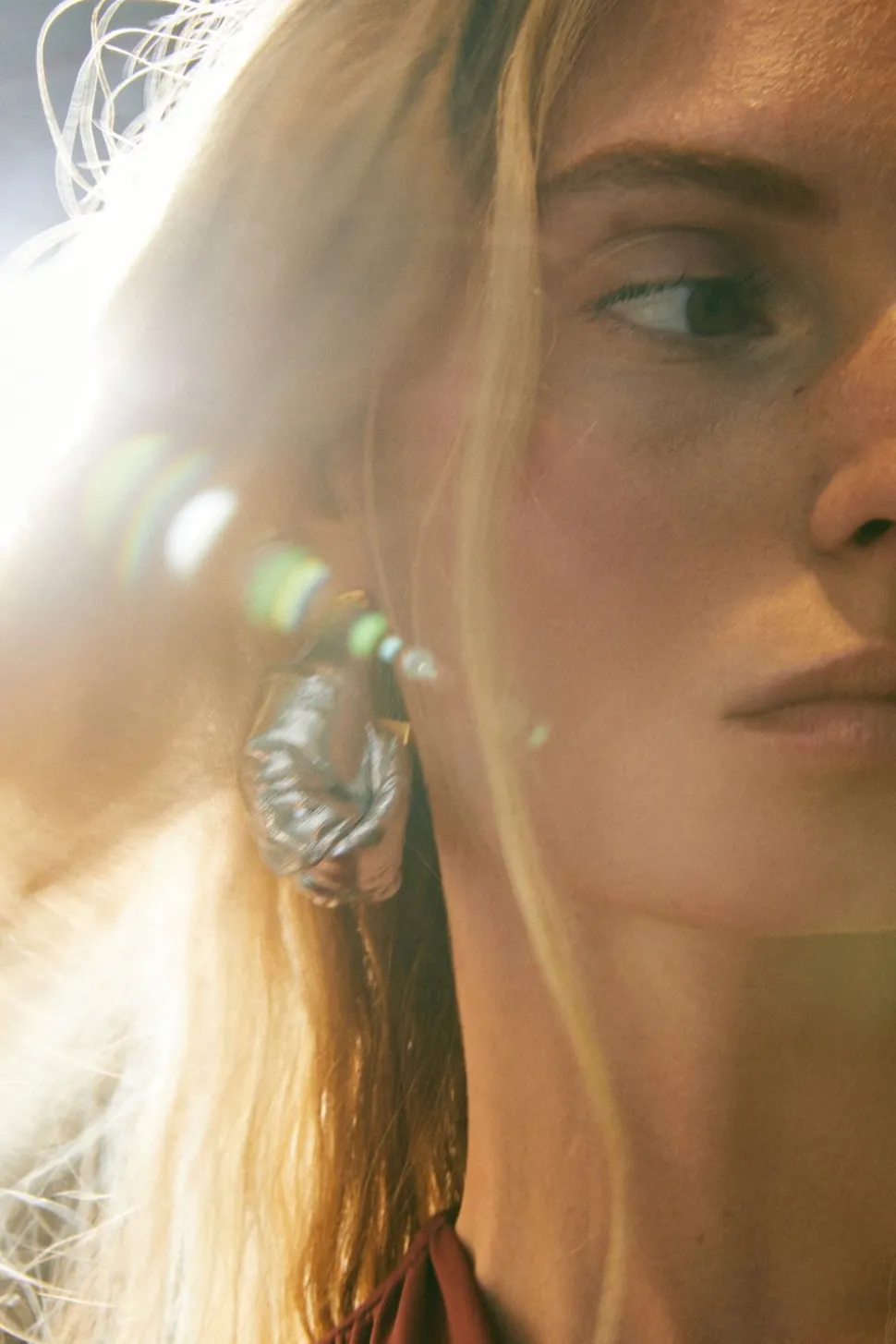 Town Date Hoops In Silver