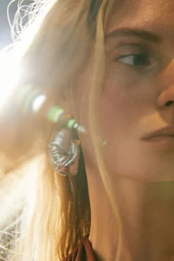 Town Date Hoops In Silver