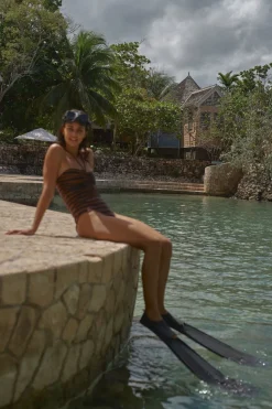 Ucayali River Onepiece In Black & Brown