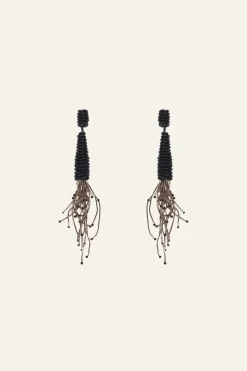 Vida Encantada Earrings In Black Gold